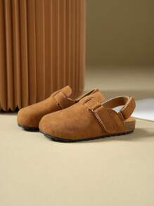 2025年秋季新款儿童平底鞋，圆头经典时尚钩环设计 - 棕色 - 查看 3