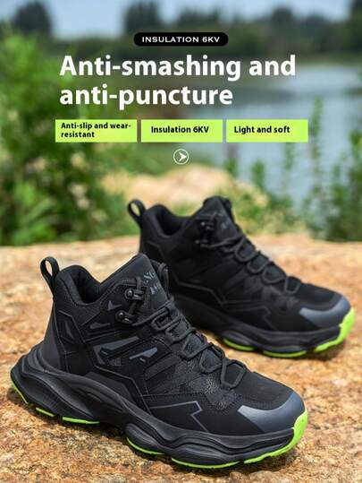 1. Men's Steel Toe Rotating Buckle Work Boots, Suitable For Construction Sites And Daily Wear, Anti-Crush And Anti-Puncture 2. Men's Work Training Boots, Suitable For Forging Workshops And Manufacturing Industries, Anti-Slip Safety Boots 3. Outdoor Work Warehouse Gardening Work Boots 4. Fashionable Lightweight And Comfortable Men's Work Shoes 5. Outdoor Hiking And Wilderness Exploration Hiking Shoes