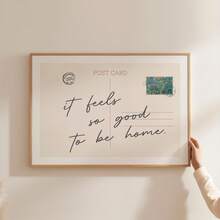 Tranh treo tường bằng vải canvas theo phong cách bưu thiếp cổ điển "Nhà là nơi ấm áp nhất", sử dụng kỹ thuật in ấn thẩm mỹ, phù hợp để trang trí phòng ngủ, phòng khách hoặc ký túc xá sinh viên, cũng là một món quà tuyệt vời dành cho phái nữ. Có thể chọn có khung hoặc không khung. - Nhiều màu - Xem 3