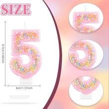 1 buc produs nou macaron bilă colorată 0-9 lumânări digitale creative, lumânări decor tort petrecere de ziua de naștere, placă decor tort desert top