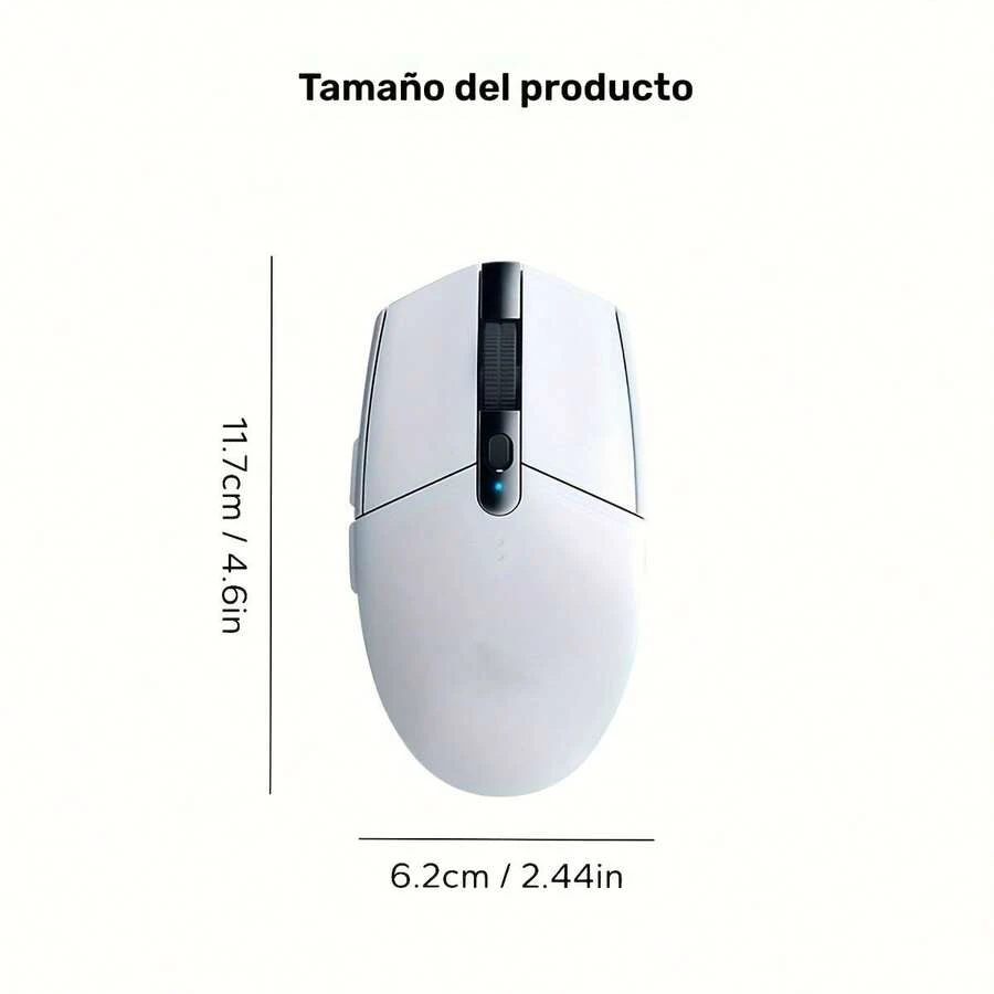Ratón de juego, Ratón óptico inalámbrico ambidiestro con iluminación posterior, botones laterales, brillo, para Windows 10,MacBook, Android y PC, alimentado por batería (AA), no recargable, compatible con múltiples estándares 2.4G/3G/4G/5G - Multicolor - Ver 1