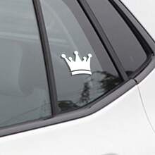 Pegatinas decorativas con diseño de corona, adecuadas para ventanas de coche, espejos retrovisores, carrocería del coche - Unitalla - Ver 4