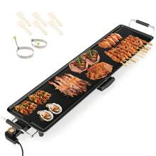 35'' Extra Large Electric Griddle W/ Adjustable Temperature Thermostats Drip Tray - Xem 1