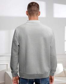 Mens Casual Lightweight CoatChristmas MQ4K - Light Grey - View 9