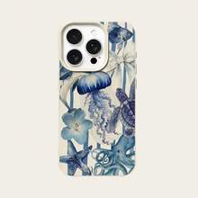 1 Ốp lưng điện thoại TPU họa tiết rùa biển xanh, sứa, nơ sọc tương thích với điện thoại Applnmi - trắng - Xem 5