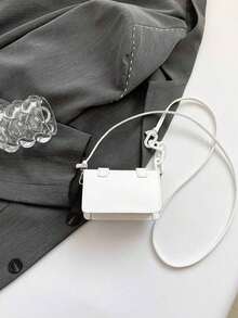 2024 Autumn/Winter Fashionable Miniature Lipstick-Shape Candy Crossbody Bag For Women, Versatile Small Shoulder Bag , New Year - 米色 - 查看 4