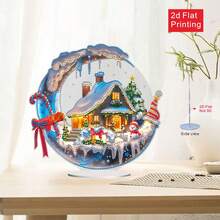 Kit de peinture de diamant 5D asymétrique - Bonhomme de neige de Noël DIY, art de diamant acrylique convenant aux débutants adultes et aux amateurs d'artisanat. Meilleure décoration de bureau pour le salon, la chambre, le bureau et autres espaces intérieurs