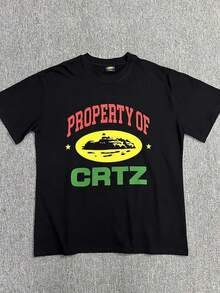 Corteizs Alcatraz Series T-Shirts Street Hip Hop Men Clothes Fashion T-Shirts Streetwear 100% Cotton Loose Tops Breathable Tee - Black - View 1