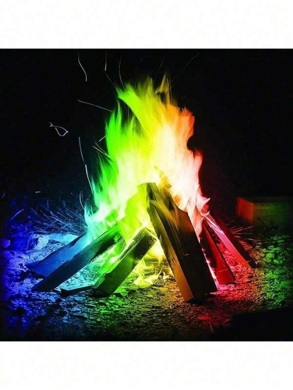 1/3 Pack Magic Flame Powder, Colorful Flame Supplies, Suitable For Bonfire Parties, Celebrations, Fireplaces, Outdoor Magic Campfires, Halloween And Christmas Occasions For Colorful Flame Decorative Effects.