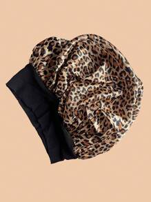 1pc Satin Wide Stripe Elastic Headband Hair Care Cap For Women