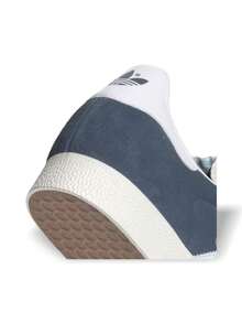 Adidas Gazelle 系列男女款运动鞋，绒面革鞋面，经典复古风格，现代舒适，日常百搭，二手墨色 IG6212 - 藍白 - 查看 5