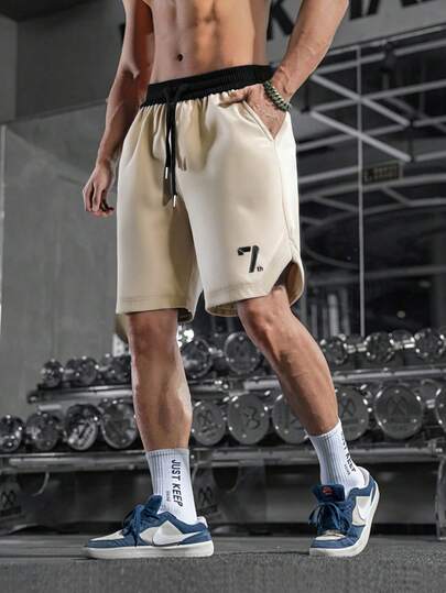 Men's Fitness Digital Print Black Leggings Waist Athletic Casual Pants, Stretch Fabric Digital Print, For Outdoor Sports Fitness And Everyday Wear.