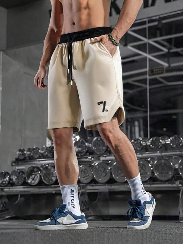 Mallas negras digitales de fitness para hombres con cintura elástica, pantalones casuales deportivos. Tela elástica con estampa digital, para deportes al aire libre, fitness y uso diario.