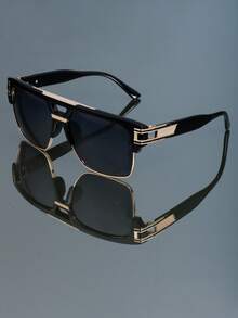 Kính thời trang phong cách Punk đơn giản, cổ điển, phù hợp với mọi phong cách, dành cho nam nữ, dự tiệc, đi chơi, đi biển, đi chơi lễ hội, kính thời trang cá nhân hóa - Nhiều màu - Xem 5