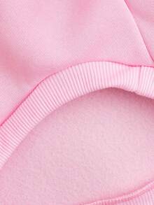 1 件宠物圆领运动衫，宠物用品狗猫秋冬保暖服装，毛绒柔软舒适服装，休闲家居服动物装，可爱有趣的卡通狗猫衣服 - 粉色 - 查看 5