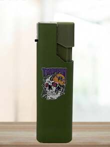 Caja de 25 encendedores flama tipo soplete recargable, textura mate - Verde Oscuro - Ver 2