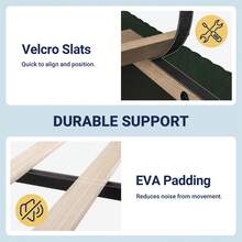 Allewie Full/Queen/King Size Bed Frame With Upholstered Wingback Headboard, Vertical Channel Tufted Corduroy Velvet Platform Bed, Strong Wooden Slats Support, No Box Spring Needed, Easy Assembly, Green - 綠色 - 查看 6