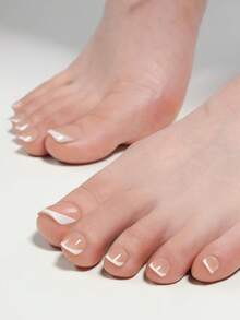 150 片短方形棕色/粉色/裸色按压式凝胶指甲，适用于手/脚趾，15 种尺寸可选，短法式哑光假脚趾甲，适合女士和女孩脚趾甲装饰指甲用品指甲 - 彩色 - 查看 3