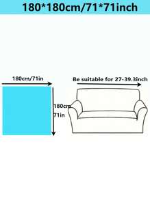 1pc Bohemian Geometric Striped Chenille Sofa Cover - Soft, Light Beige-Friendly, Pet-Resistant Couch Protector For All Seasons, Easy To Install & Clean, Fit For Single, Double, Triple & Sectional Sofas, Beige & White Design, Pet-Resistant Cover Geometric Pattern Cover Durable Polyester Cover, Couch Cover For Dogs