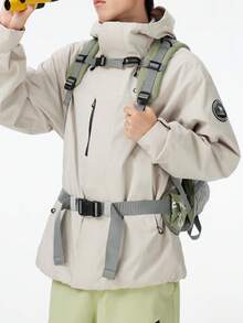 CAMEL CROWN 3-In-1 Men's Down Jacket, Detachable Fleece Lining, Windproof Waterproof Hardshell Mountaineering Coat - Streamer White - View 3