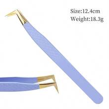 MyAoKuE-Up 1PC Purple Eyelash Tweezers Stainless Steel Superhard Tweezer High Precision Anti-Static Makeup Supplies Lash Extension Make UpTools - Multicolor - View 12