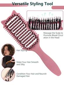 Lược chải tóc thông hơi mới 2026, Lược định hình tóc xoăn, Lược chải tóc xoăn, Lược tạo kiểu tóc xoăn có răng, Lược tạo kiểu tóc để gỡ rối, định hình và định hình tóc xoăn cho phụ nữ để giảm tình trạng tóc bị kéo và tách lọn - Nhiều màu - Xem 6