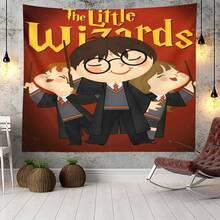 WB 1PC DC Harry Potter Little Wizard Art Tapestry, Suitable For All Seasons. Practical Decorative Background For Dormitories, Bedrooms Or Living Rooms, Ideal Birthday Gifts For Friends And Family, Halloween Home Decoration