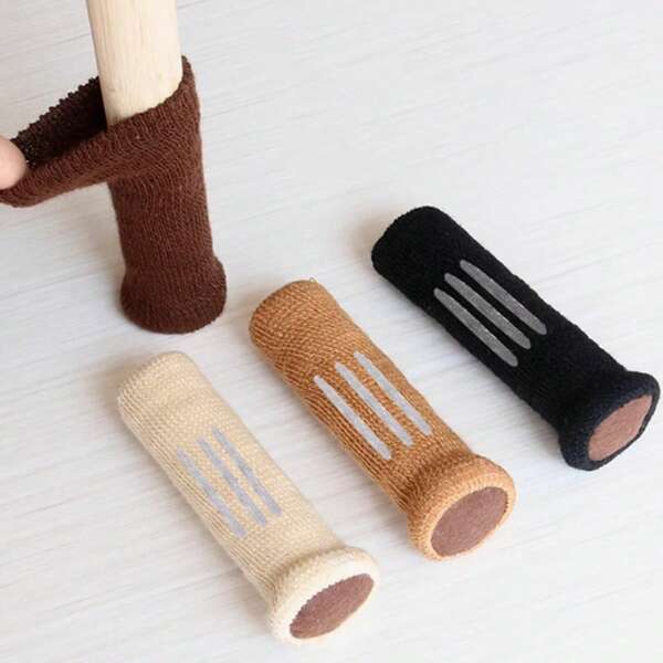4pcs/Set Thick Felt Chair Leg Covers, Non-Slip Furniture Leg Protectors For Tables, Chairs, Stools
