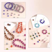 50/100pcs 10mm Handmade Ice Series Crystal Clay Beads - Baseball Sparkle Shamballa Disco Ball Design, Light Blue Fancy Sparkle, For DIY Jewelry Making, Necklace, Christmas Decoration, Crystal Beads, Necklace Bead Accessories, Shiny Bead Design, Handmade Beads