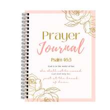 105-Page Prayer Journal With Bible Study & Gratitude Tracker - Spiral Bound Spiritual Growth Daily Planner, Psalm 46:5 Theme, Rose Design, Affirmation & Reflection Pages, Floral Cover