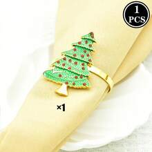 1 قطعة/6 قطع/12 قطعة من حلقات المناديل ذات العناصر الكريسماسية، حلقات معدنية ذهبية دائرية، حاملات مناديل بلون واحد صلب، حلقات معدنية مصقولة من السبائك، بتصميم منقوش مجوف، ديكور عيد الميلاد، ديكور طاولة الطعام، حفلات الزفاف والأعياد والولائم - متعدد الألوان 1 - مشاهدة 15