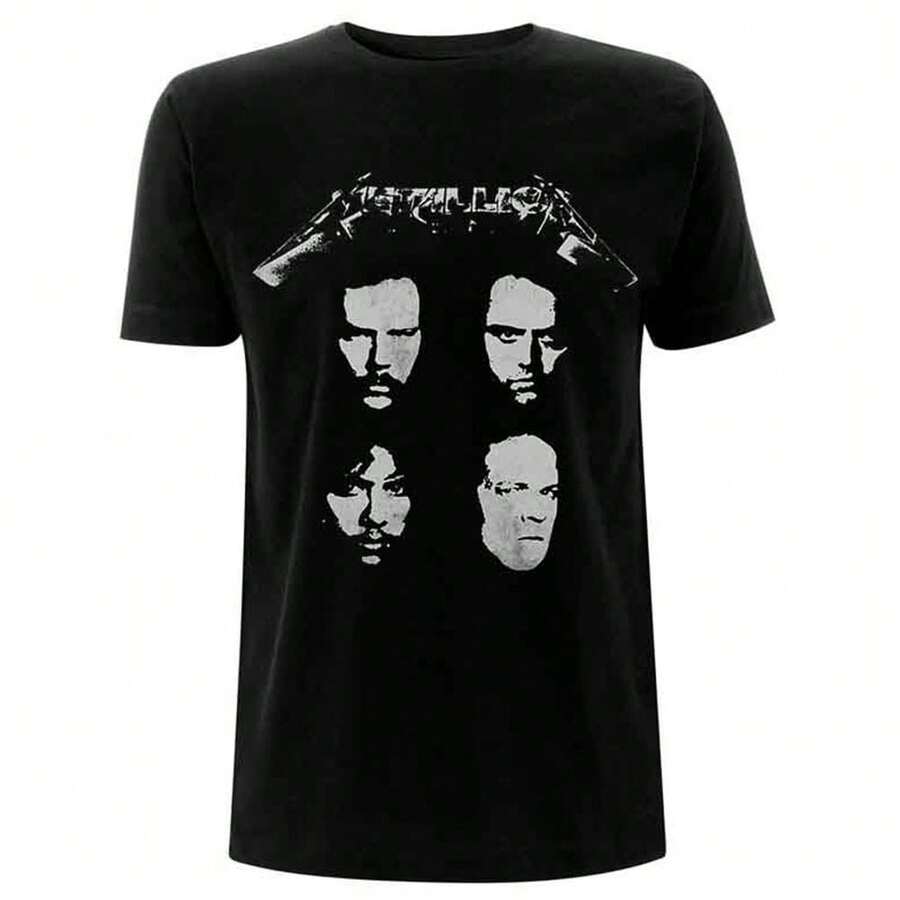 Metallica 4 Faces T Shirt - 黑色 - 查看 1