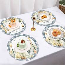 2 piezas/4 piezas/6 piezas Manteles individuales de diatomita con estampado de calabaza, decoración del hogar, decoración de Acción de Gracias, regalo de Acción de Gracias, adecuado para mesa de comedor, bar de café, decoración de temporada, manteles lavables, decoración de habitación, posavasos, alfombrillas de drenaje, manteles individuales de cocina y comedor, decoración de fiesta interior y exterior, decoración del hogar, regalo ideal