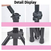 Tripod Penyangga Wig 23 Inci yang Dapat Diatur - 5 Warna, Bahan Logam Berkualitas Tinggi, Desain Lipat Portabel, Cocok untuk Kepala Manekin, Pembuatan dan Penataan Wig Profesional, Penggunaan Dewasa - 23 inci - View 12