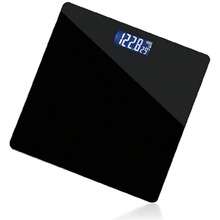 1pc Smart Digital LED Body Weight Scale, Max Capacity 180kg, 4-Point Precise Sensors, Glass Panel, Temperature Measurement, Home/Dorm Use
