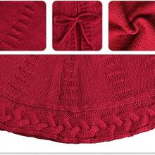1pc Knitted Christmas Tree Skirt, Thick Woven Rustic Christmas Tree Decor, Farmhouse Christmas Decoration, Christmas Holiday Party Home Gathering Decor Home Decor Christmas Decorations Room Decor Winter