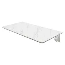 Folding Wall Desk, Wall-Mounted Folding Table, Folding Wall Desk For Laundry Room Home Office Computer Workstation,Study Work Bench, Kitchen Dining (31.5*15.75in) - 白色 - 查看 9