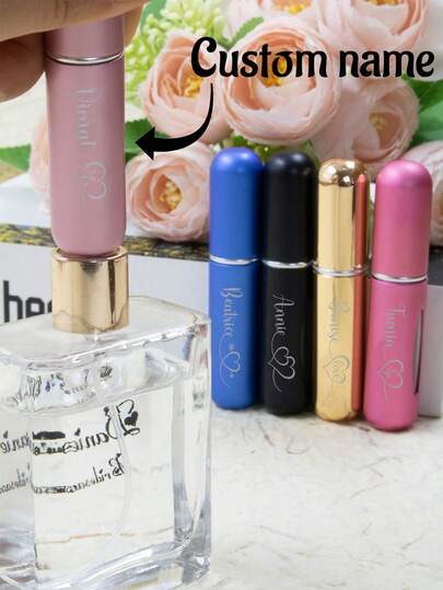 Custom Name Perfume Bottle,Personalized Travel Perfume Bottle Refillable,Customized Mini Perfume Bottle,Atomizer Sprayer For Perfume,Customizable Bridal Party Gifts,Birthday Gifts,Bridesmaid Gifts,Multifunctional,Travel,Portable,Liquid Bottle,Women,Besties,Girlfriends,Boyfriends,Colleagues,Exquisite