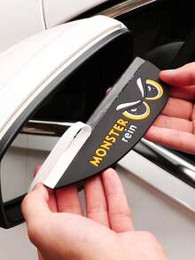 2pcs Car Rearview Mirror Rain Visor, Rearview Mirror Rain Shield, Universal Fit - Black - View 4