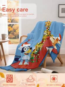 Chăn flannel Giáng sinh Bluey - Hoàn hảo để trang trí phòng, siêu mềm mại và nhẹ, họa tiết cây thông Noel đầy màu sắc, hình hoạt hình, tuyệt vời để sử dụng trong nhà, hàng ngày hoặc làm quà sinh nhật cho bạn bè/gia đình. Ấm áp và dễ chịu, mềm mại và dễ giặt, kiểu dáng đáng yêu, thiết kế viền xanh, họa tiết chủ đề hoạt hình. Lưu ý: Kích thước là 28*39 inch - Rất nhỏ. - Nhiều màu - Xem 8