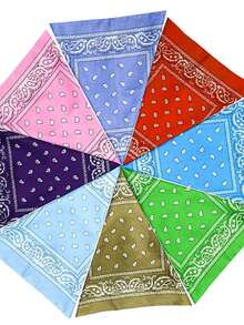 Kit 12/24/36/48 Printed Bandanas And Scarves - Rock Fashion - Polyester - Multicolor - View 6