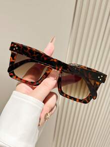 2 件套女士塑料超大时尚眼镜，适合夏季海滩度假、户外、旅行日常使用方形墨镜