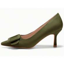 Women's Pointed-Toe Stilettos, Elegant High Heels, Shoes For Weddings And Formal Occasions, Women's Dress Shoes Green High Heels - 綠色 - 查看 4