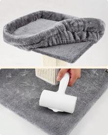 Feandrea Cat Scratching Post Cat Climbing Tower - Light Grey - View 4