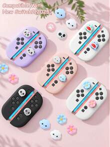 2 Pcs Thumb Grip Caps Compatible With Nintendo New Switch2(2025), Controller Silicone Joystick Caps Cover For Switch Controller, Game Controller Accessories - Multicolor - View 5