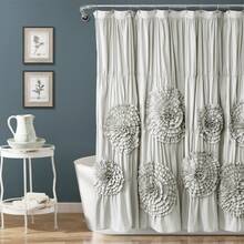 LUSH DECOR Serena Shower Curtain Blush 72X72 Halloween-Fall Decor-Room Decor - Light Gray - View 2
