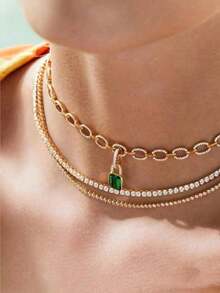 1 件 2 毫米顶级品质嘻哈四爪钻石网球链白金可调节锁骨项链 S925 或 925 纯银闪亮轻奢高端精致珠宝礼物送给女士 - 2mm高級滿鑽項鍊 - 查看 8