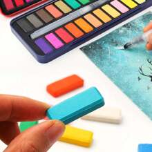1pc Portable Solid Watercolor Pigment Set, Iron Box, Art Supplies, Hand Drawn Children's Painting, Pigment Powder Face Paint, Watercolour, Art Supplies, Face Paint>Makeup, Painting Set Kids, Water Color, Paint Set, Watercolor, Kids Art Sets, Painting Set Kids, Make Up Kids, Water Color, Paint, Water Colour, Water Color, Water Colour,Back To School