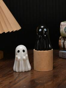 万圣节可爱白色幽灵派对装饰、庭院装饰、书桌装饰、小装饰、万圣节桌面装饰、万圣节必备装饰