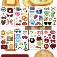 SCXXBSW 8张快乐时光卡通趣味创意贴纸DIY装饰行李箱吉他笔记本防水贴纸 - 彩色 - 查看 6